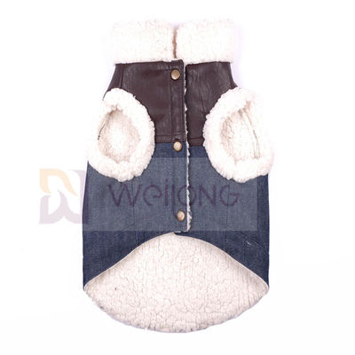 100%多柔らかい犬のデニムのSherpaのジャケットSherpaは犬のジャケットを並べた