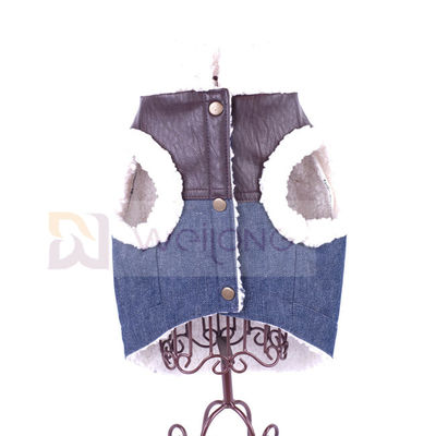 100%多柔らかい犬のデニムのSherpaのジャケットSherpaは犬のジャケットを並べた