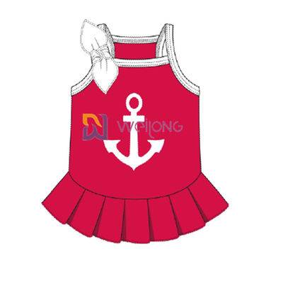 カスタマイズされたCvcジャージーの船員のアンカー ペット服通気性の犬の服の女性