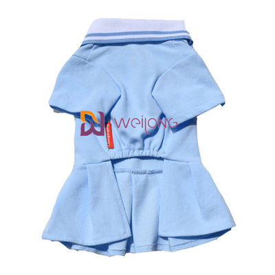 編まれた肋骨つばはばね/夏のためのカスタマイズされたペット服を刺繍した