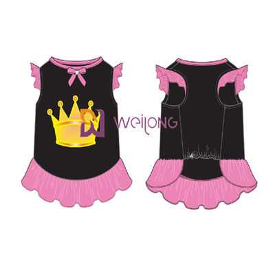 きらめきの印刷物の王冠のスカート ペット服のカスタム化BSCI/WMTペット スカート