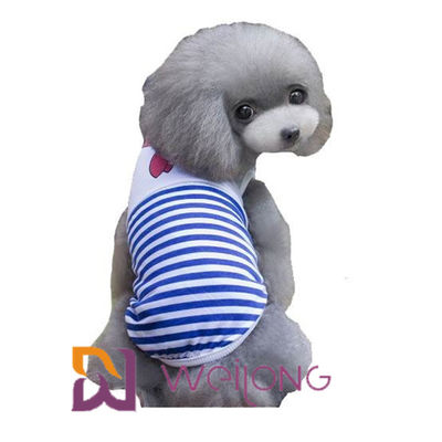子犬の100%の綿のためのカスタマイズされたデジタル印刷物の船員のアンカー縞ペットTシャツ
