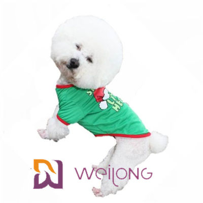 パターン色のゴム製印刷物ペットTシャツは犬のクリスマスのTシャツをカスタマイズした