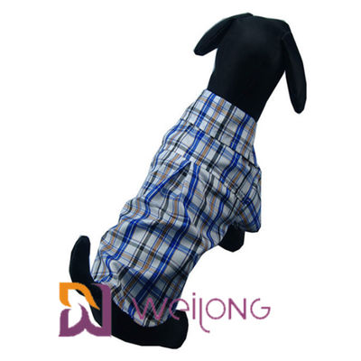 ペットは中型犬ISO9001のための綿の格子縞犬のワイシャツに着せる