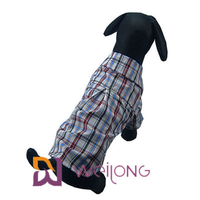 ペットは中型犬ISO9001のための綿の格子縞犬のワイシャツに着せる