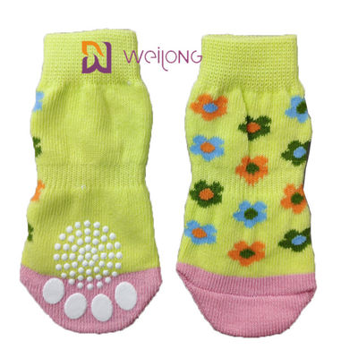 ペット反スリップのニット犬Socks&amp;Catはゴム製補強の足の保護装置と強打する